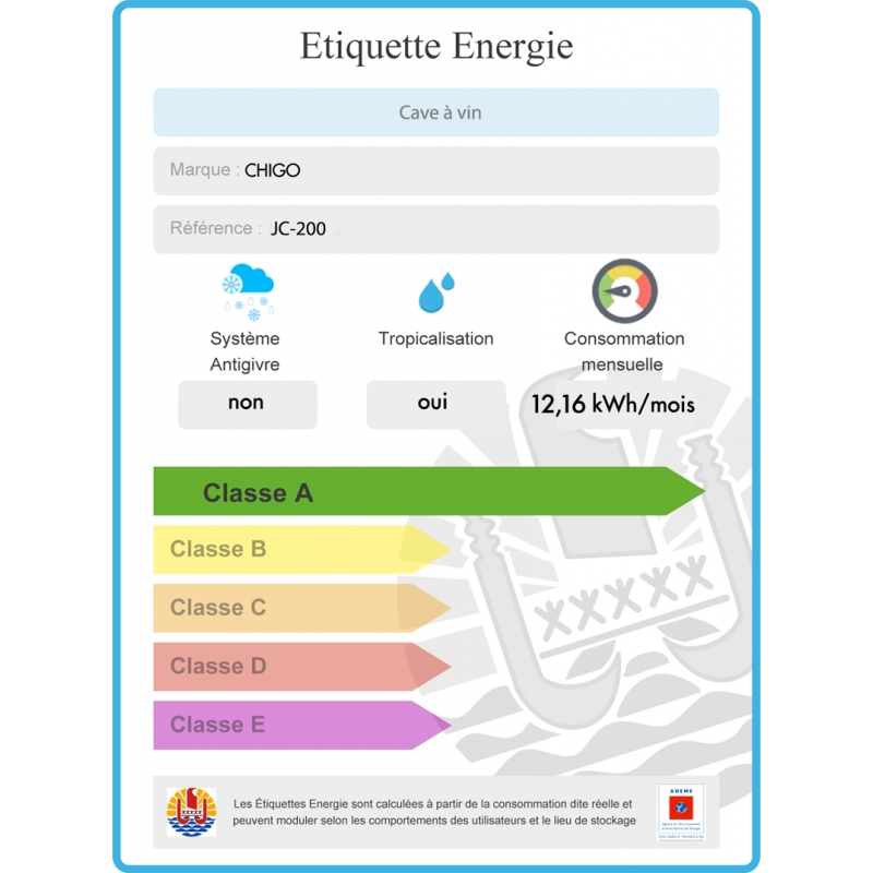 Cave à vins 80 bouteilles CHIGO