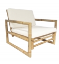 Fauteuil en Bambou avec Coussin Couleur naturelle