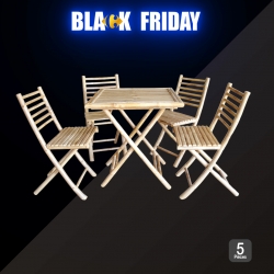 Ensemble Table & 4 chaises en Bambou