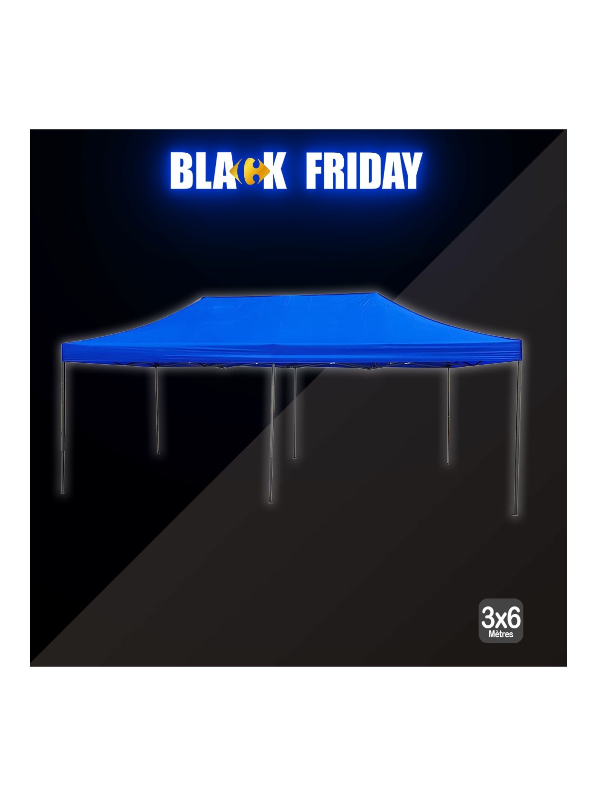 Chapiteau 3x6m Bleu