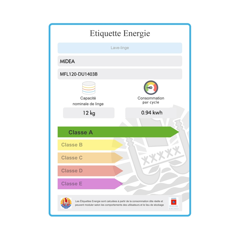 Machine à laver + Sèche linge 12kg MIDEA