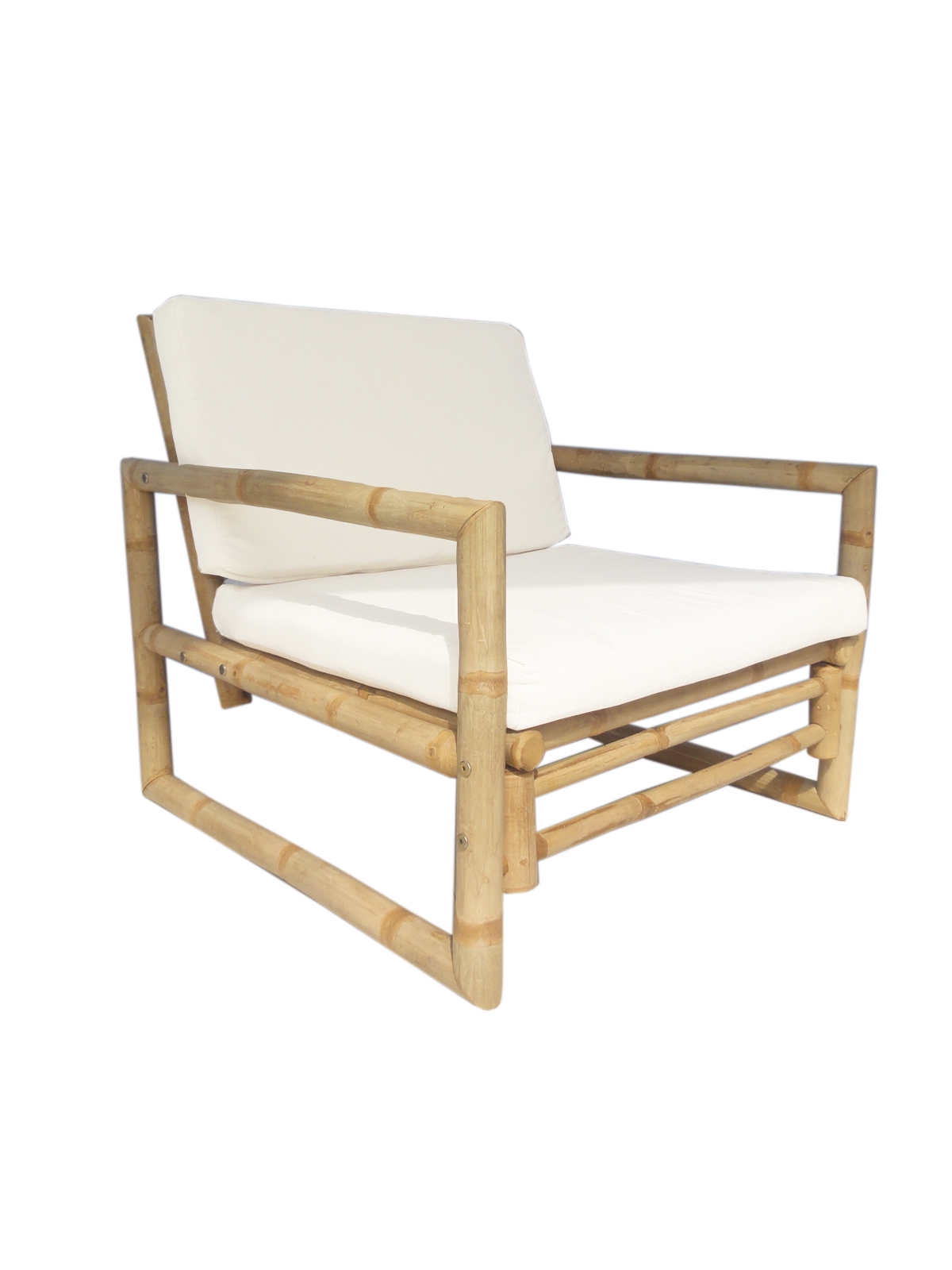 Fauteuil en Bambou avec Coussin Couleur naturelle