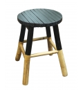 Tabouret Bambou Noir & Nature