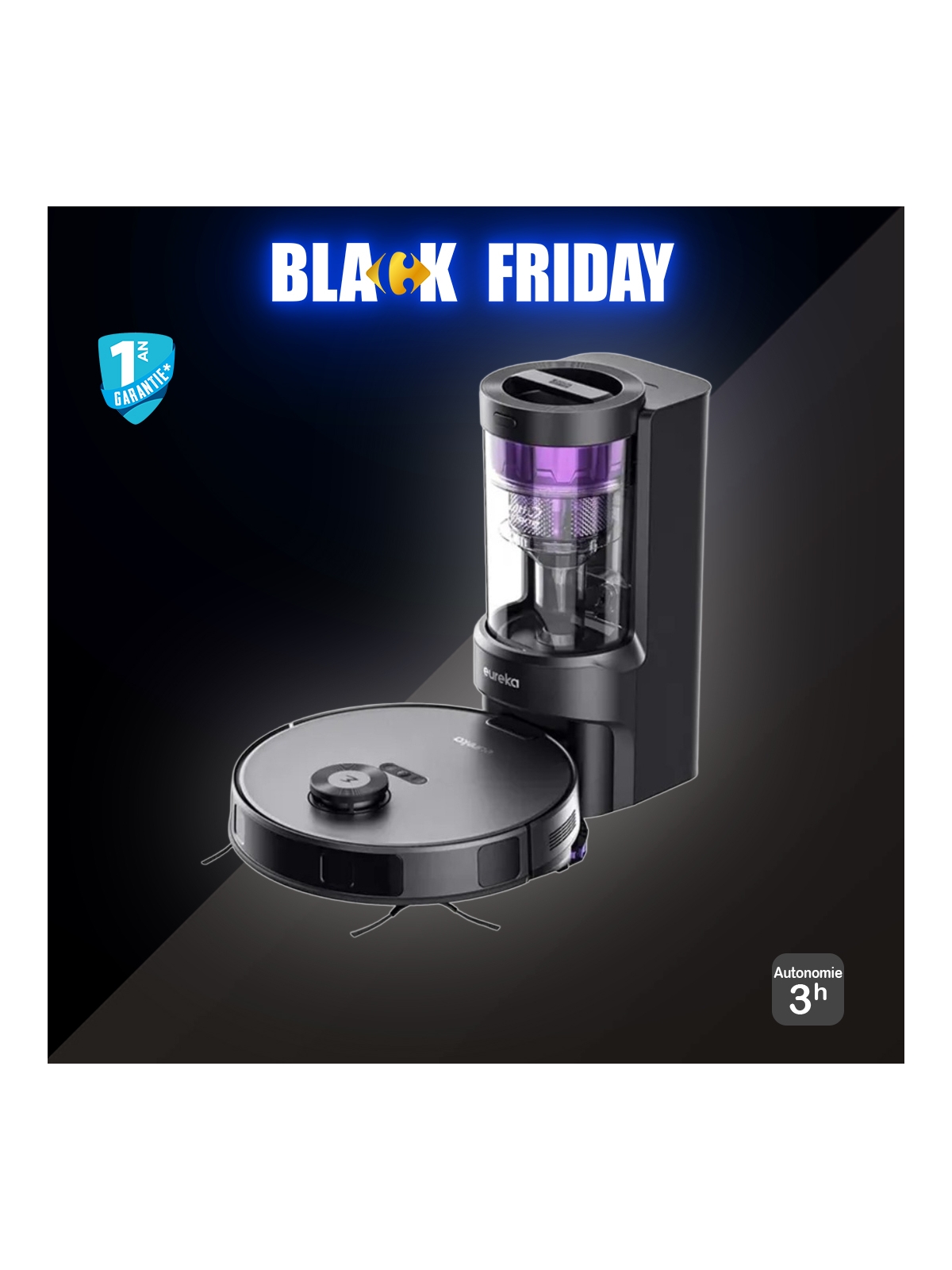 Aspirateur Robot auto videur EUREKA