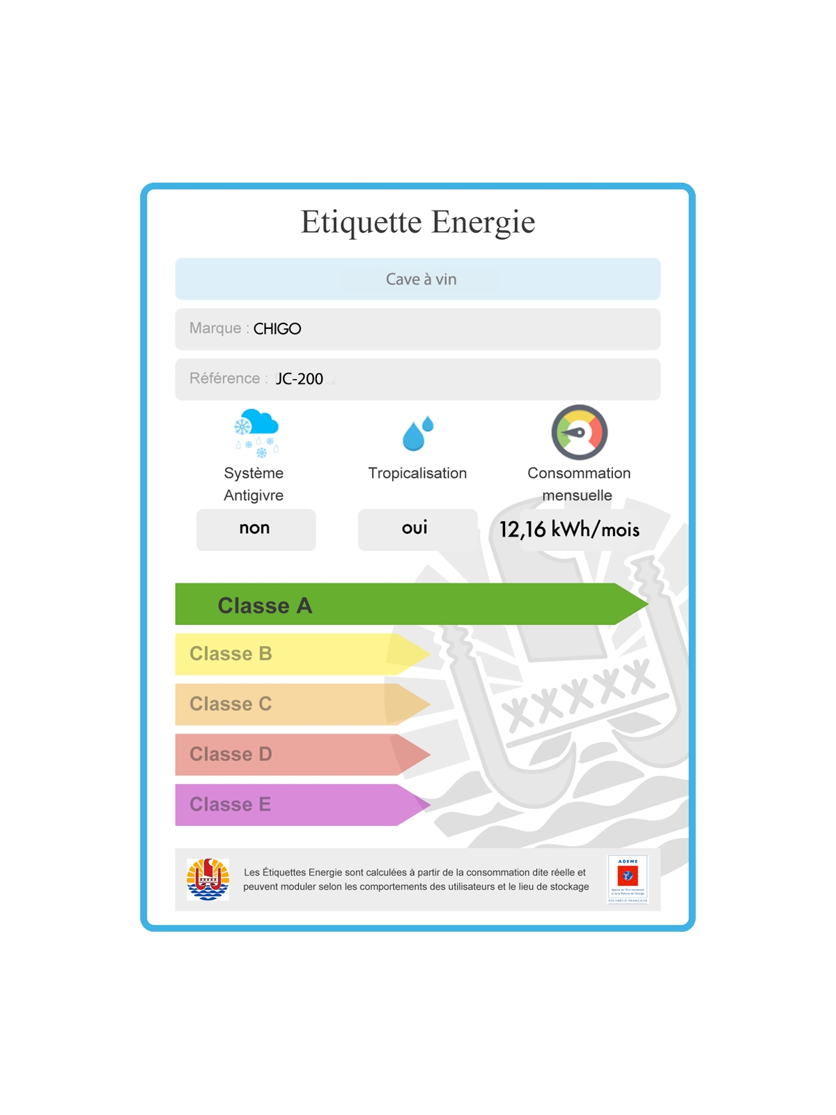 Cave à vins 80 bouteilles CHIGO