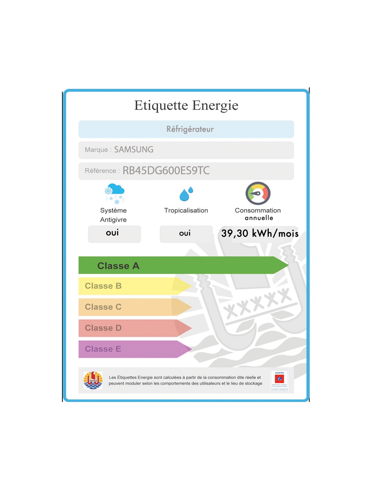 Réfrigérateur 458L SAMSUNG
