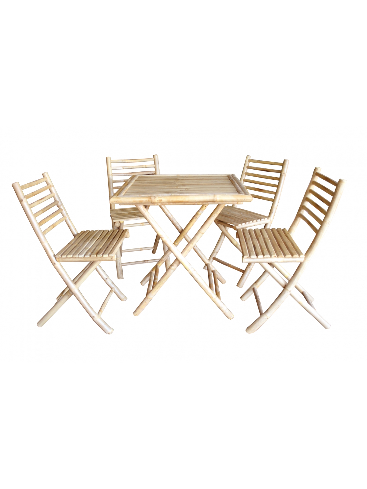 Ensemble Table & 4 chaises en Bambou