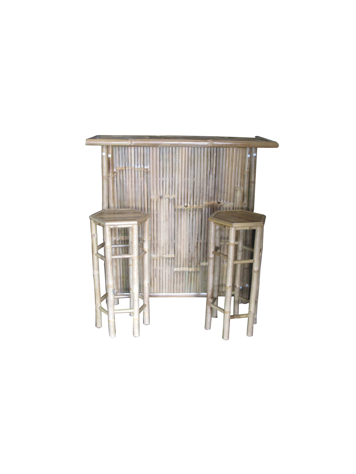 Bar en Bambou + 2 chaises