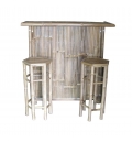 Bar en Bambou + 2 chaises