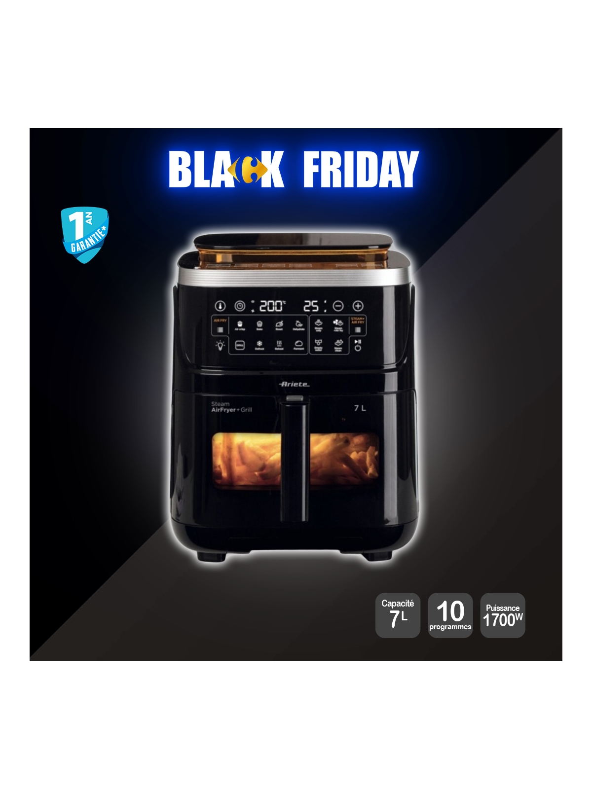 Air Fryer Steam 7L ARIETE