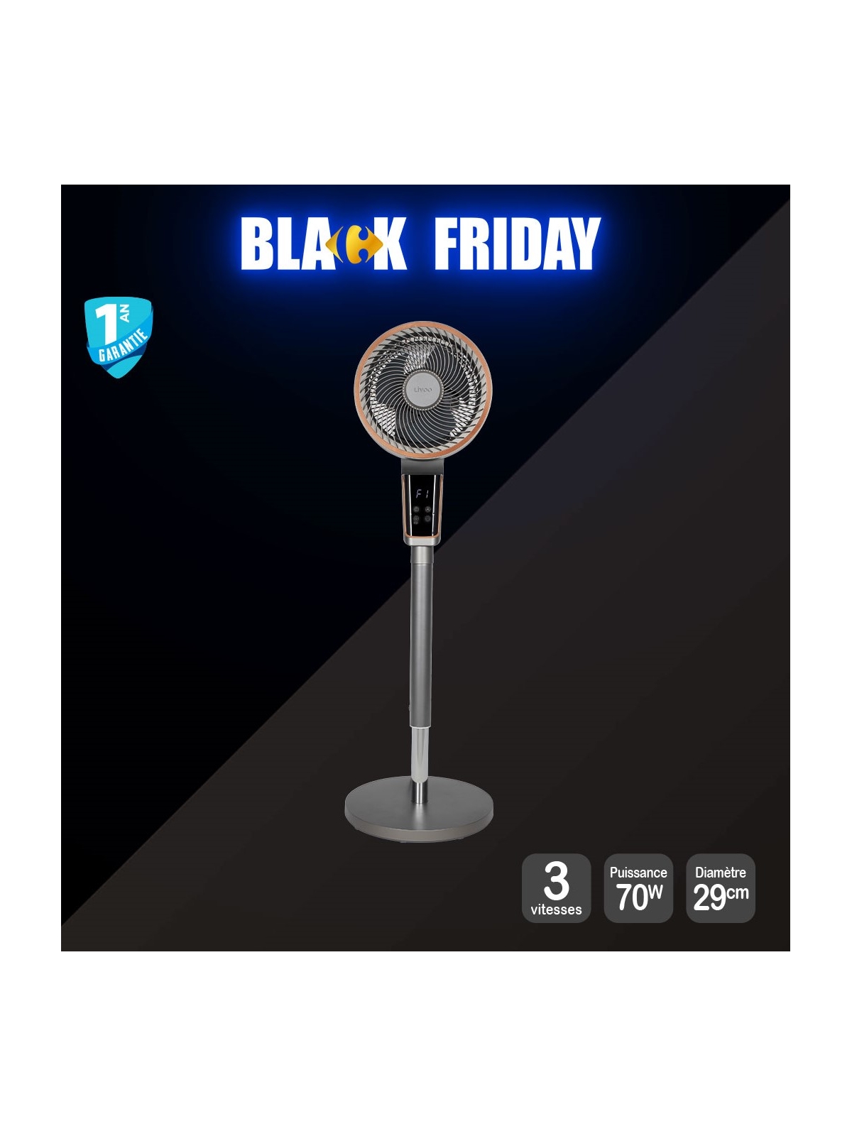 Ventilateur sur pied auto LIVOO