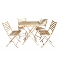 Ensemble Table & 4 chaises en Bambou