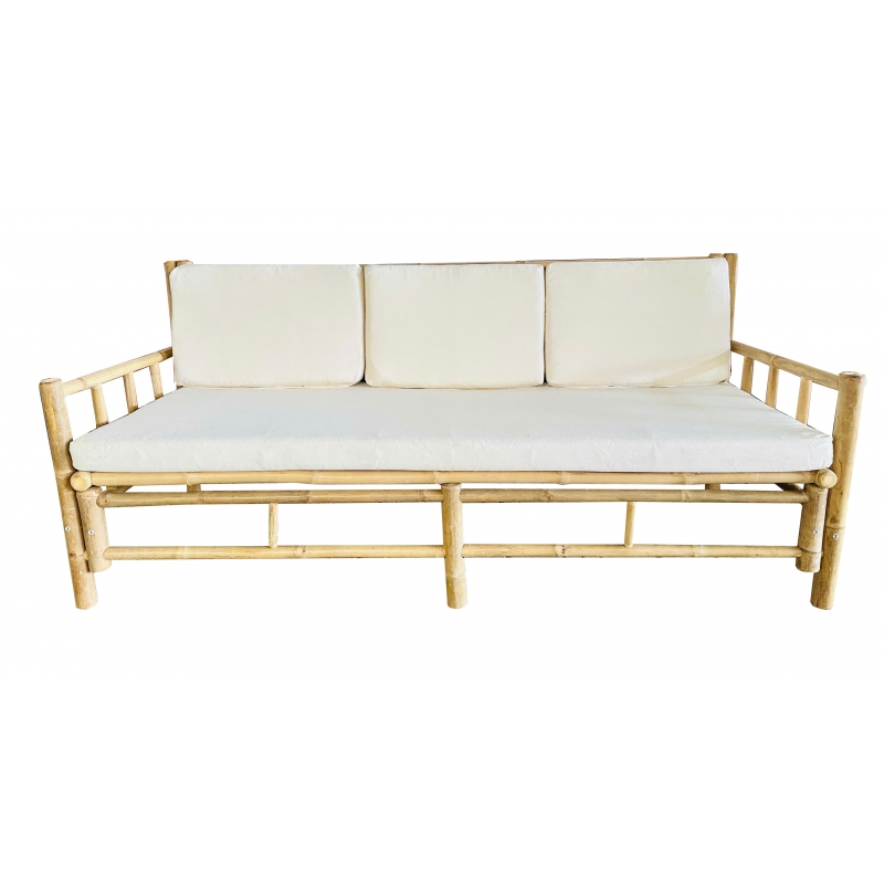 Canapé bambou + Coussin Couleur naturelle