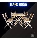 Ensemble Table & 4 chaises en Bambou