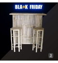 Bar en Bambou + 2 chaises